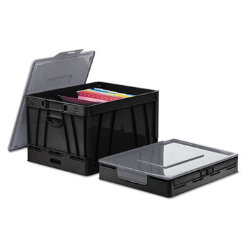 Universal® Collapsible Crate, Letter-legal Files, 17.25" X 14.25" X 10.5", Black-gray, 2-pack freeshipping - TVN Wholesale